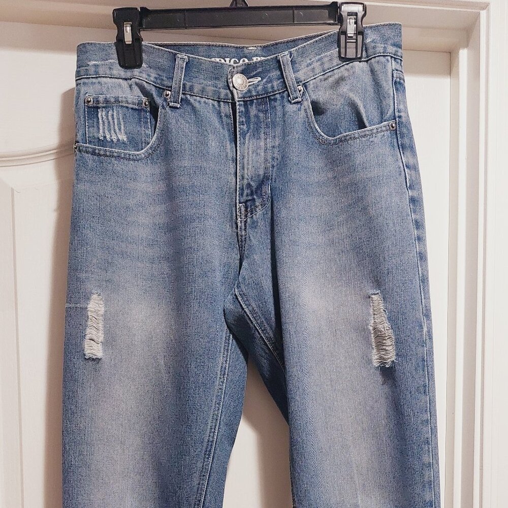 Blue Jeans Lightly distressed, Straight Leg by Indigo People Jeans 32W 34L